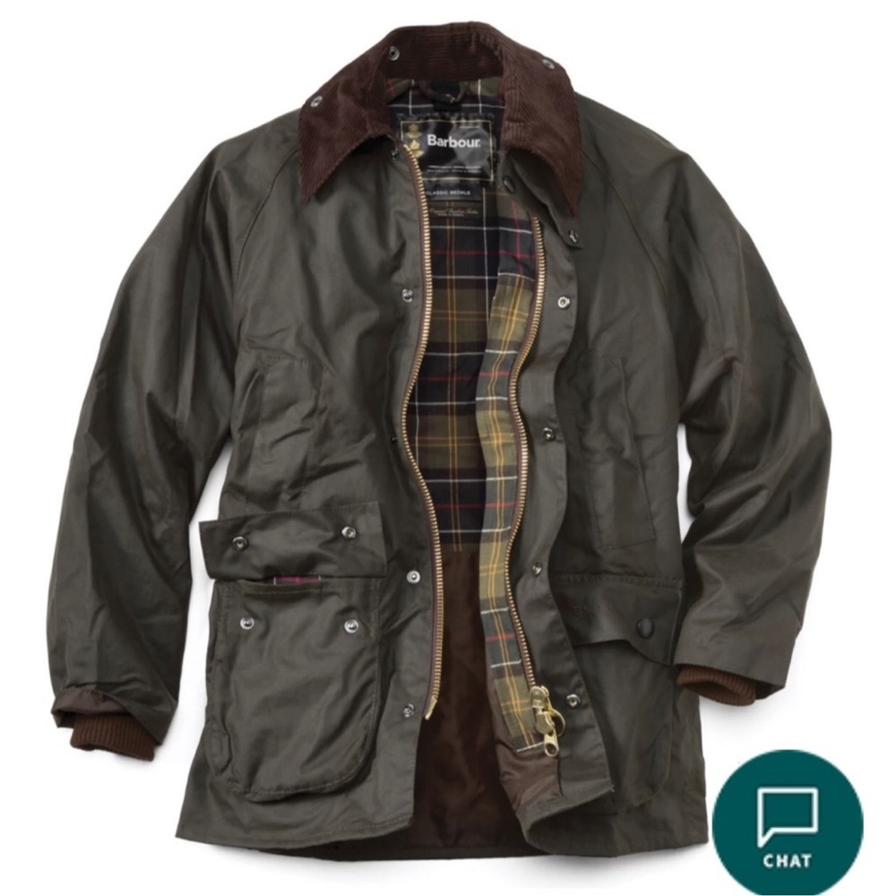 Men’s Barbour Ashby Waxed Jacket- Olive- XL